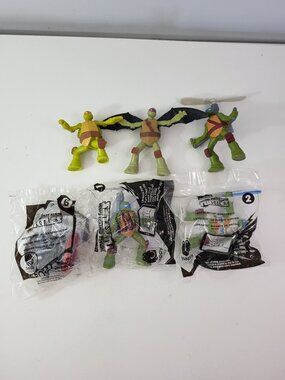 Teenage Mutant Ninja Turtles TMNT McDonald’s Happy Meal Toys Lot 6 Figures